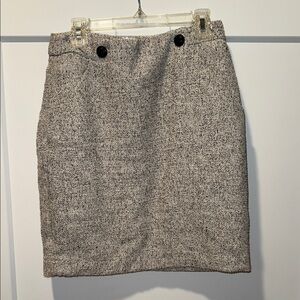 H&M Tweed Pencil Skirt in Black and White